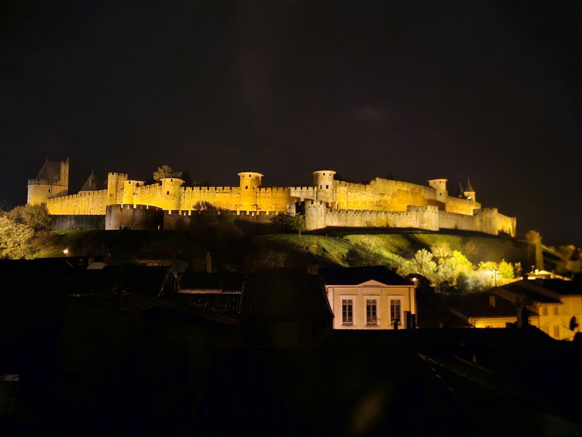 Vue Cite Medievale Castel View Carcassonne Exterior foto